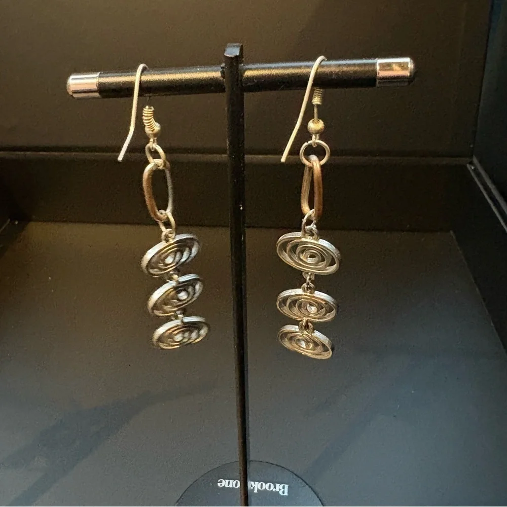 Silver Spiral Minimalist Earrings